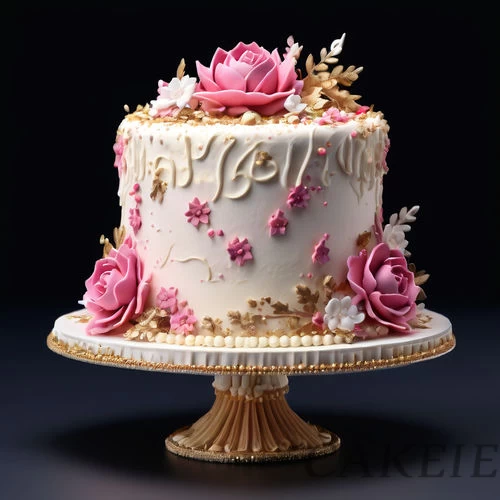 Pink Flower Designer Cake